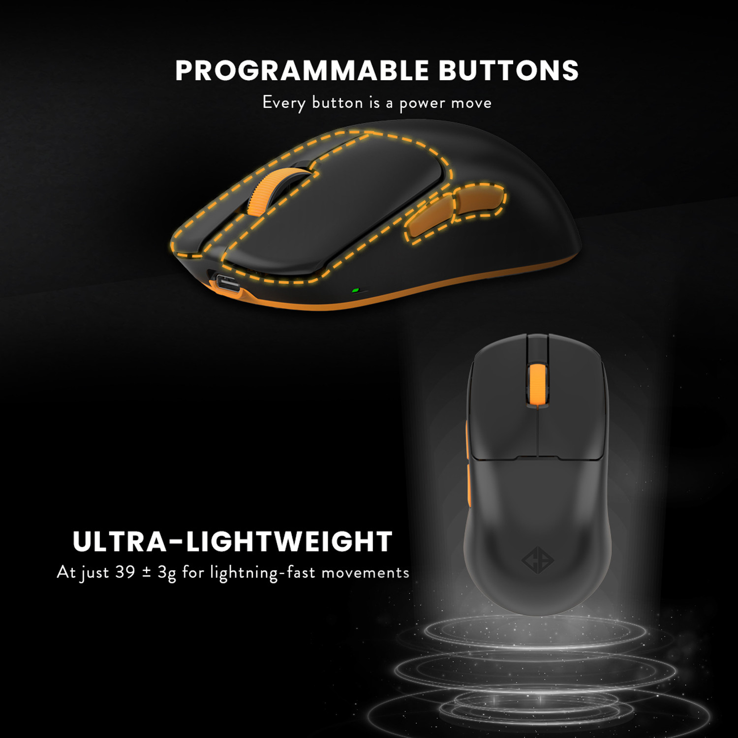 Image of Cosmic Byte Velox Black Right Handed Optical Gaming Mouse