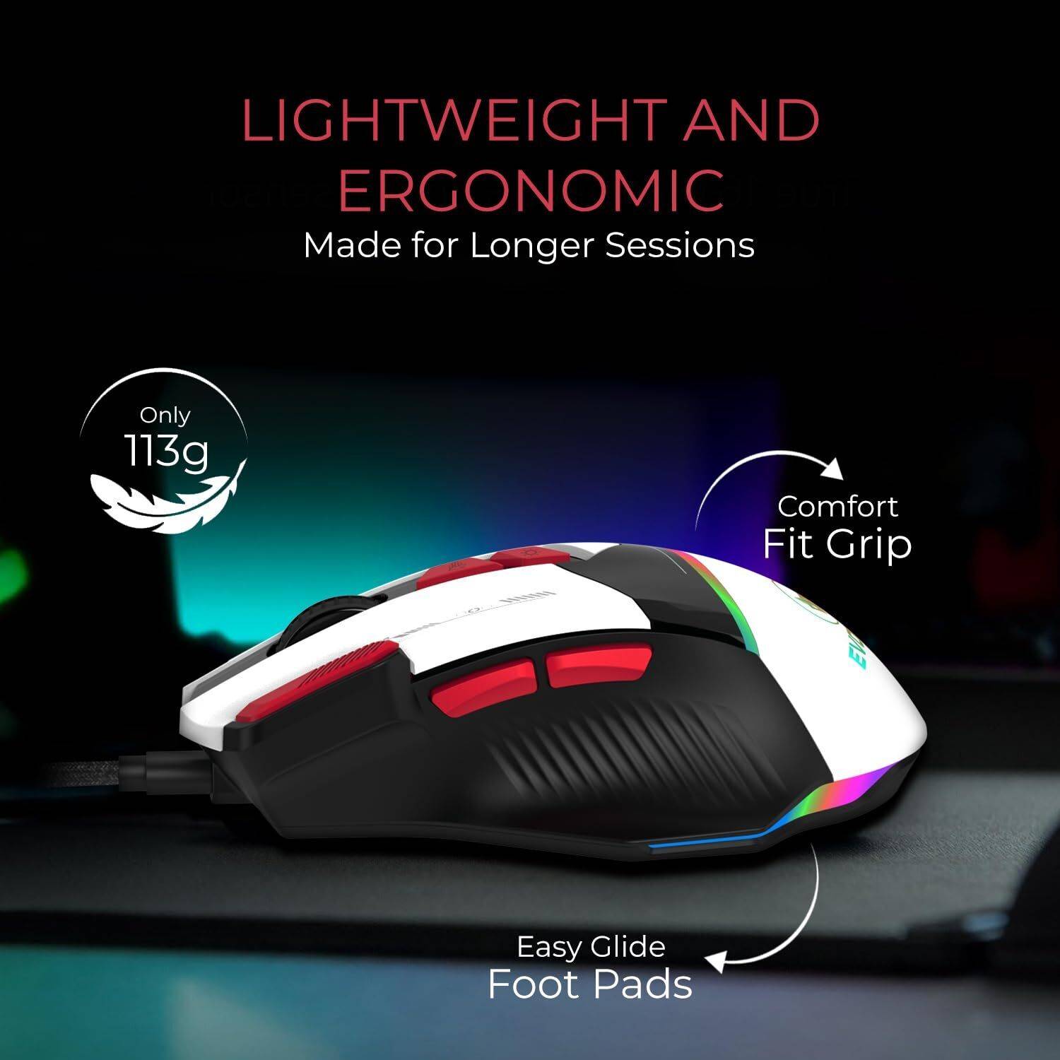 EVOFOX Blaze 12800 DPI Optical Gaming Mouse - Image 3