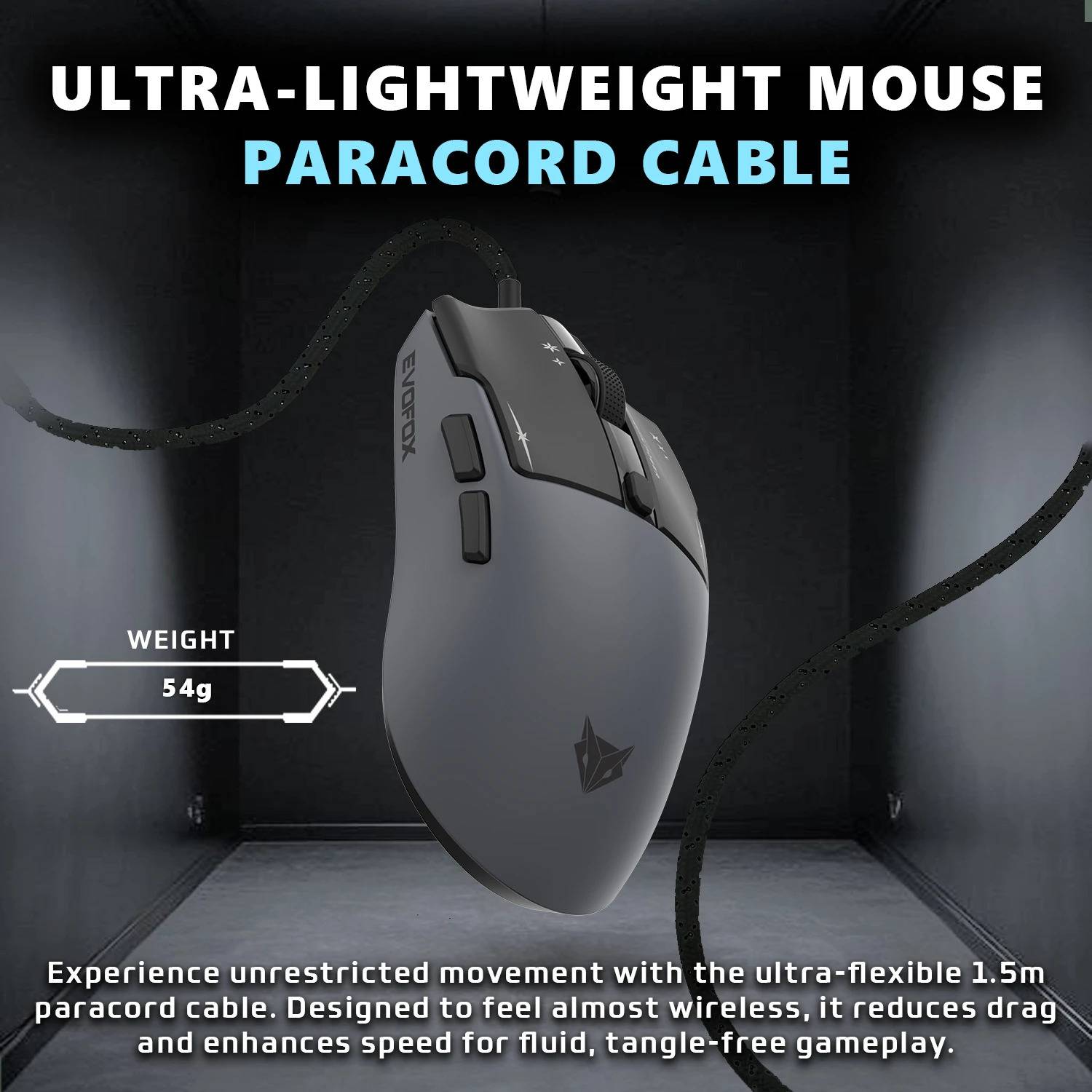 EVOFOX Ghost Air Wired Ambidextrous Optical Gaming Mouse - Image 3