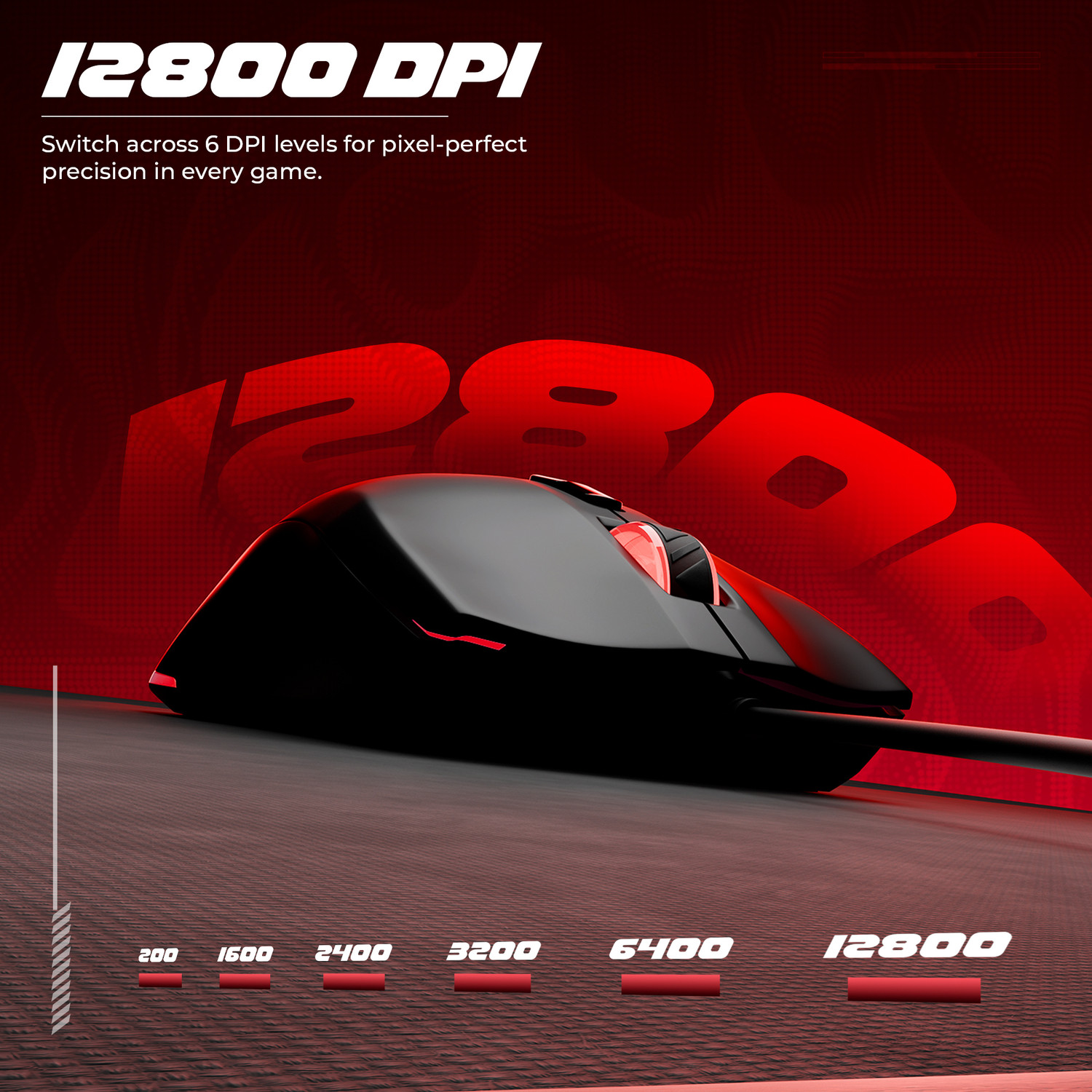 Image of ZEBRONICS ZEB-VIPER 50 Wired Ambidextrous Optical Gaming Mouse