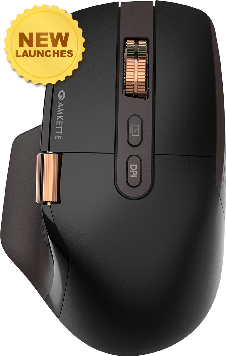 Image of AMKETTE XS Series Flow 2 Speed Programmable Multi-Device 8000 DPI Rechargeable Ergonomic Optical Mouse