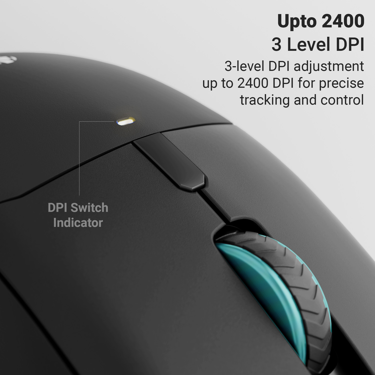 Image of ZEBRONICS ZEB-BLANC 100 (Black) Ergonomic Optical Mouse Rechargeable, 2400 DPI, 6 Buttons, Type-C Charging USB Dongle With Bluetooth