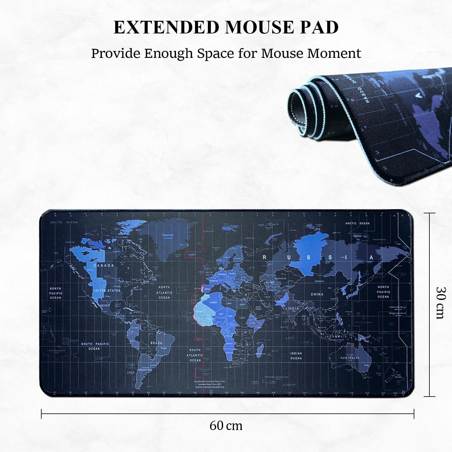 Image of WOKO Large Extended Mouse Pad, Soft Gaming Desk Keyboard Pad Mat for Offices & Home Non Slip Base Mousepad
