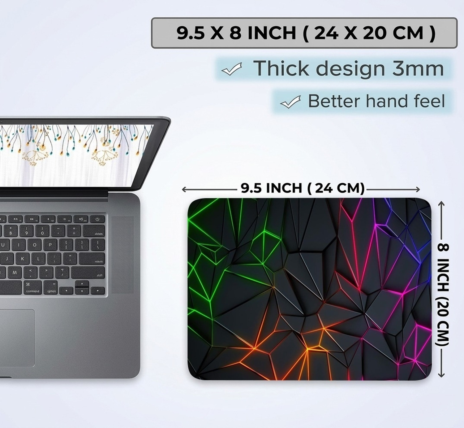 Image of GIVENTA Gaming Mouse Pad | Smooth Control Surface | Anti-Slip Rubber Base Non Slip Base Mousepad