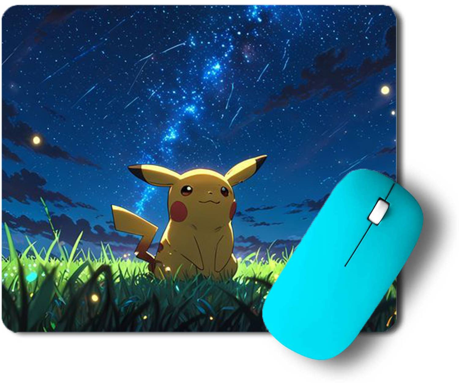 Aggarwal Pursuits Printed Pikachu Premium-Textured Custom Mouse Mat Thick 7x9.5 inch Non Slip Base Mousepad