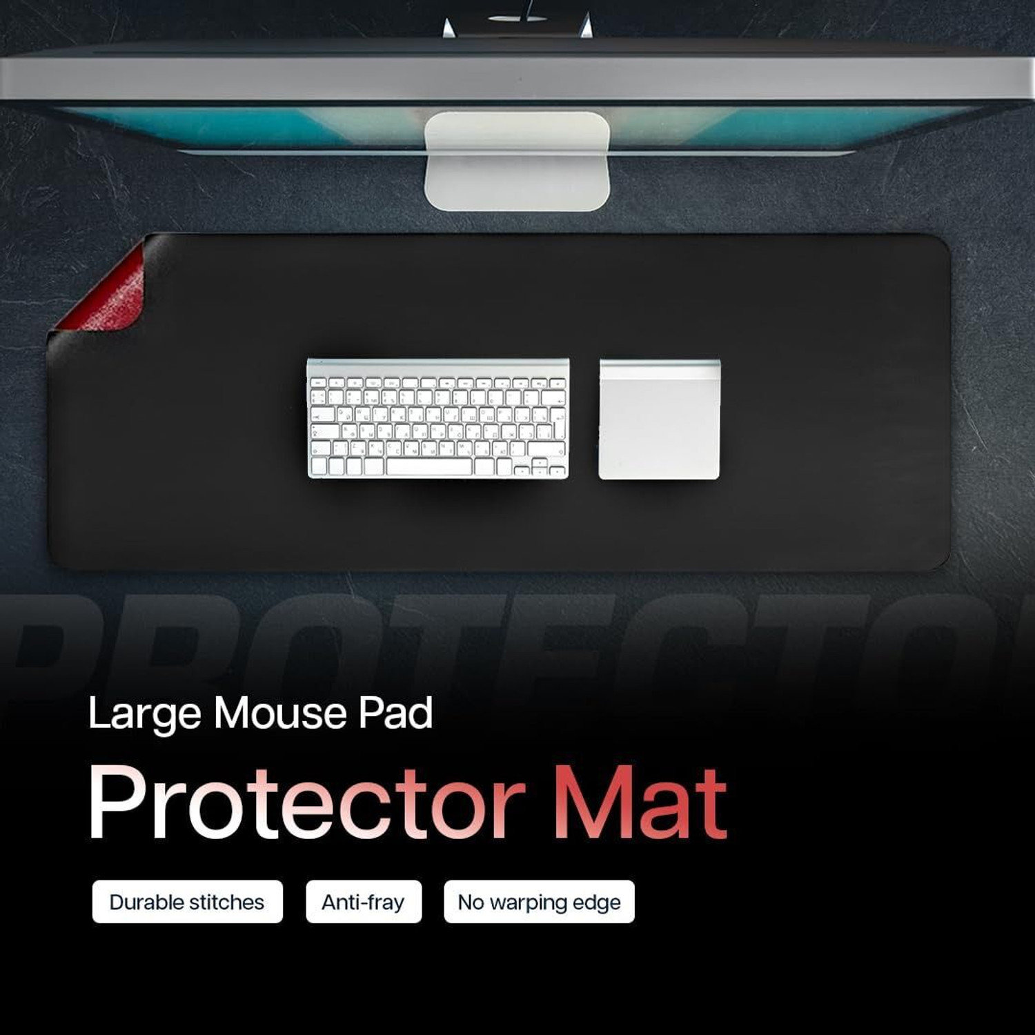Image of Dyazo Plus Vegan PU Leather Large Deskmat Waterproof Ideal for Office, Work or Gaming Non Slip Base Dual Sided Mousepad