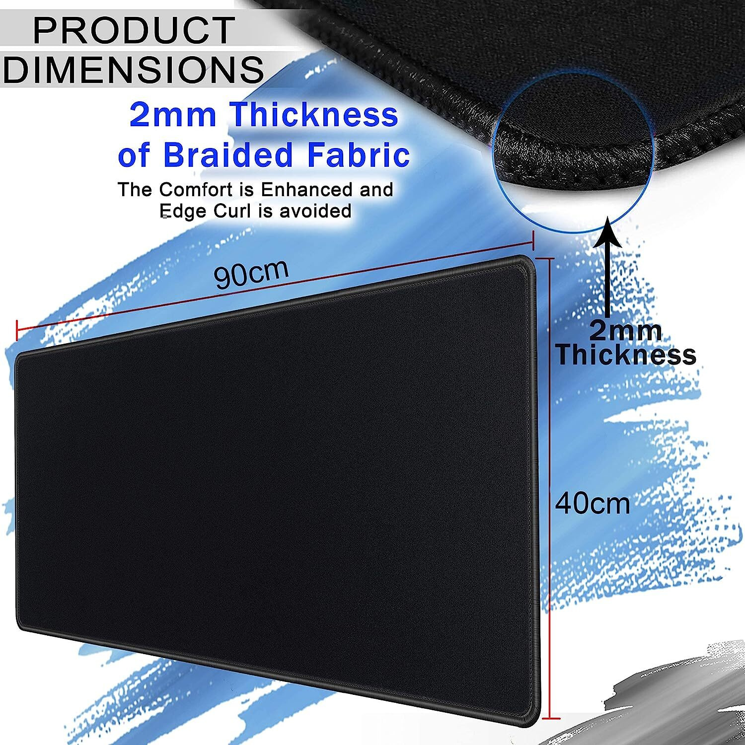 Image of STORITE Extended Gaming Mouse Pad for Laptop /Computer -Water Resistance (900x400x2mm) Non Slip Base Mousepad