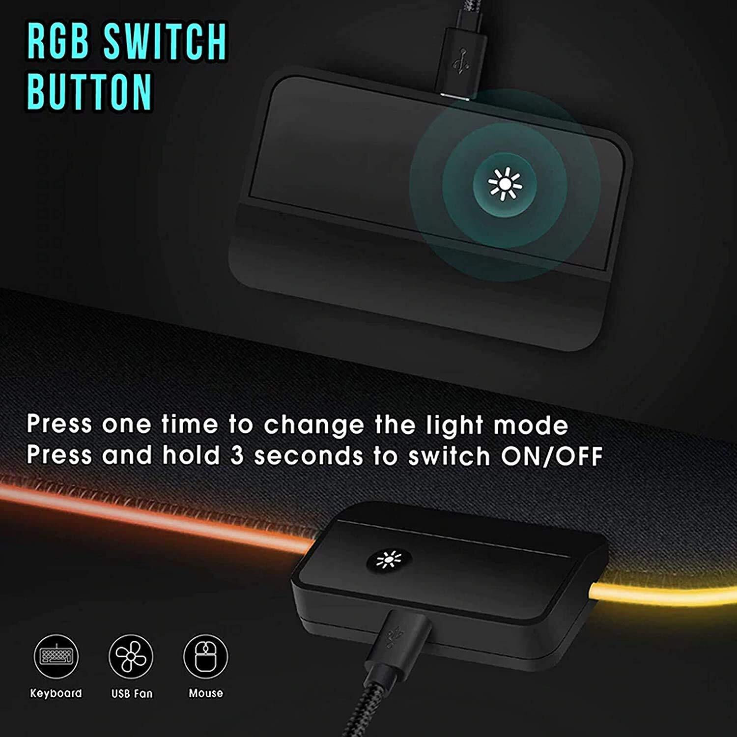 Image of CPEX RGB Gaming Mouse Pad Large Extended Soft LED Mouse Pad with 14 Lighting Modes Non Slip Base Mousepad