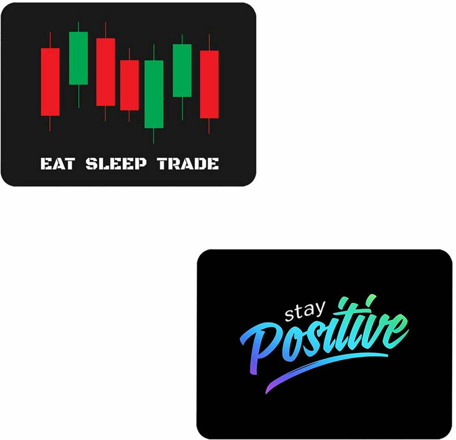 Artefact COMBO PACK OF 2 Premium Mouse Pad Trading + Motivational Quotes Non Slip Base Mousepad