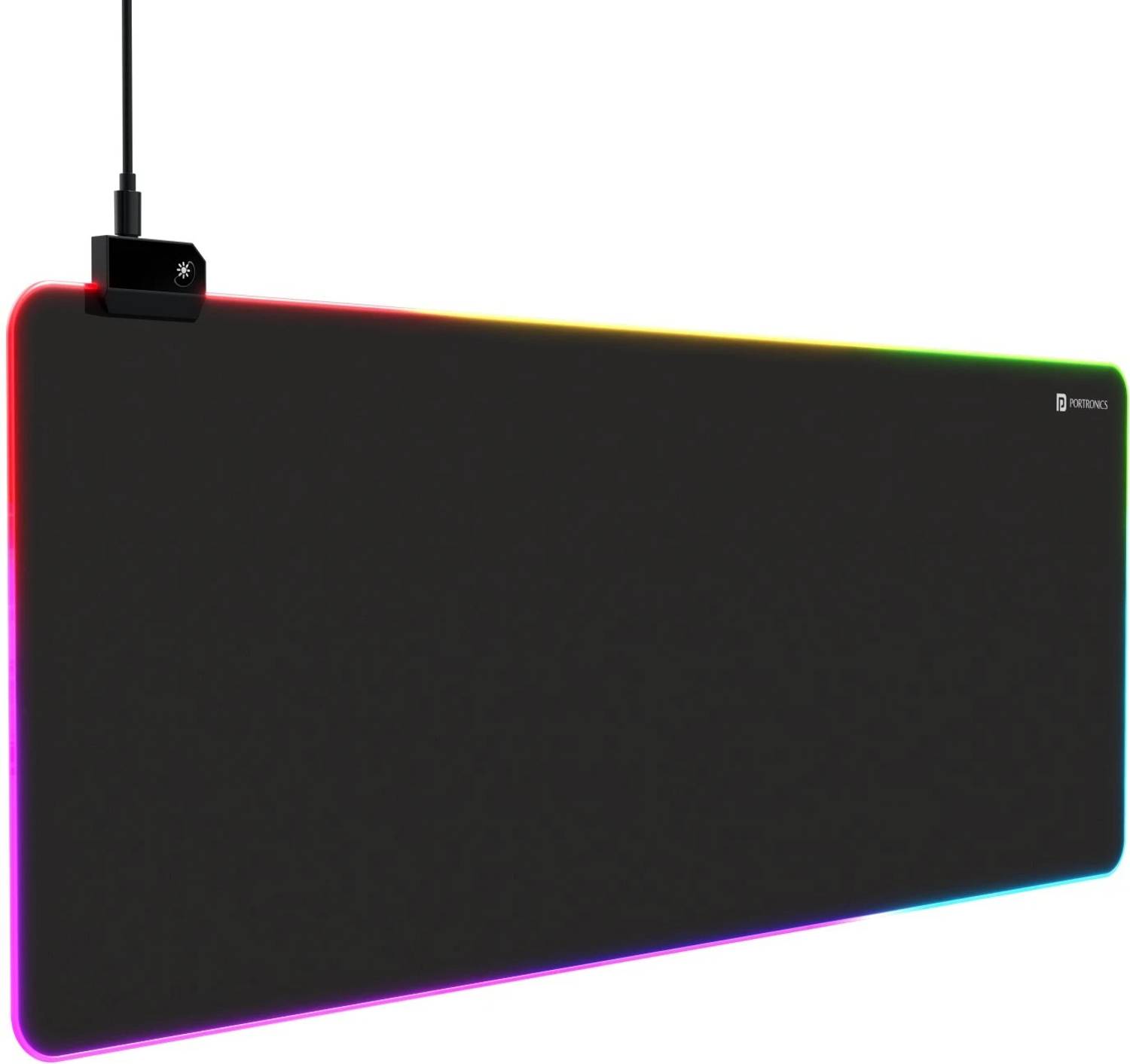 Portronics Comfipad Glow Gaming Mouse Pad, RGB Lights, Non-Slip Base, Large Desk Mat, Non Slip Base Mousepad