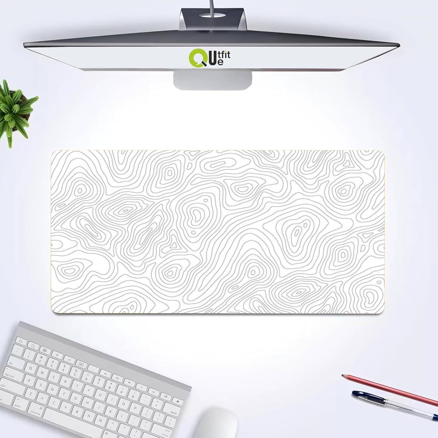 Image of outfitque Topography Gaming Mouse Pad - Water & Dust Resistant Desk Mat Non Slip Base Mousepad