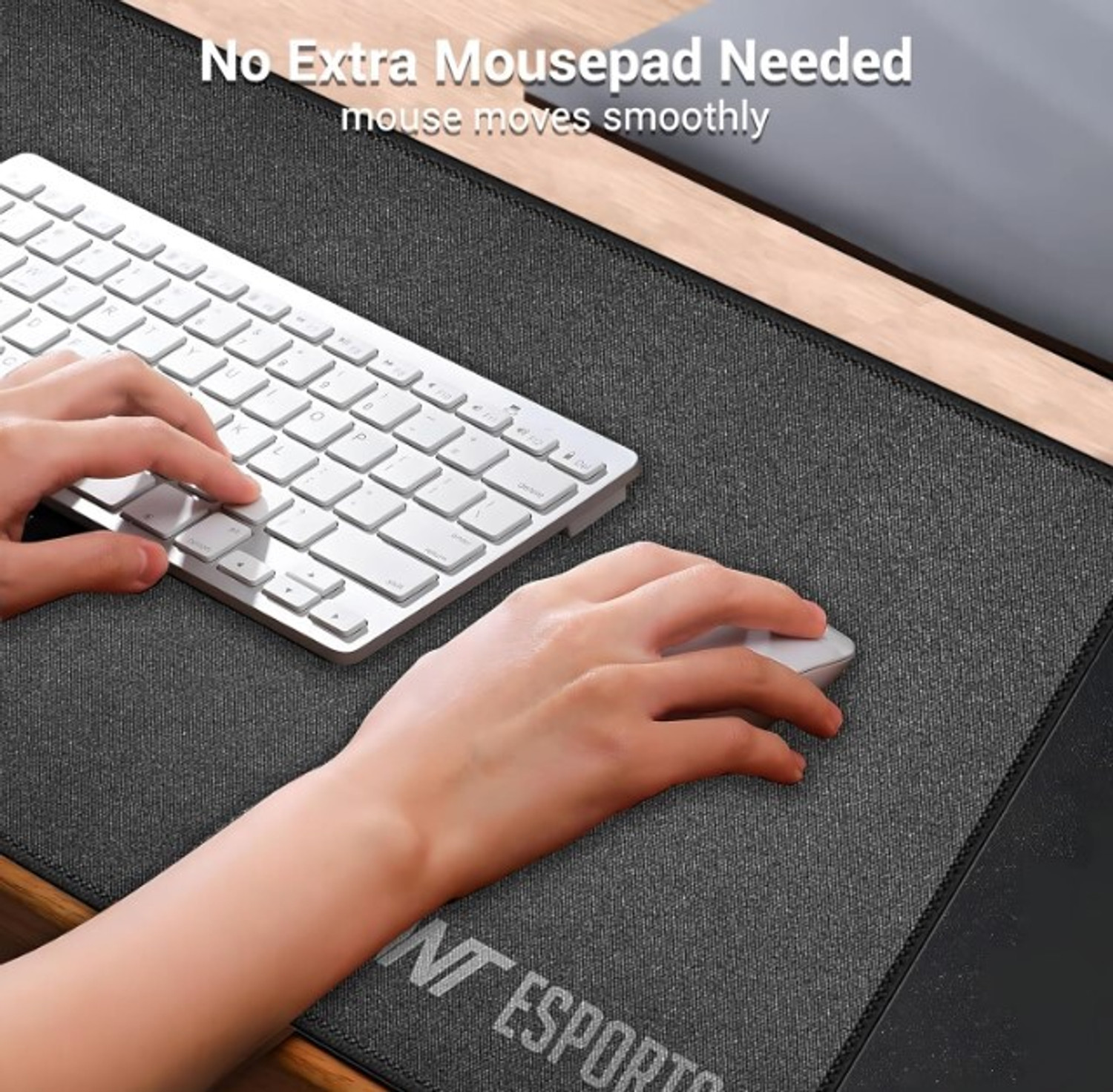 Image of Ant Esports MP290 Gaming Mouse Pad-L- Large with Stitched Edges, Waterproof Non-Slip Base Non Slip Base Mousepad
