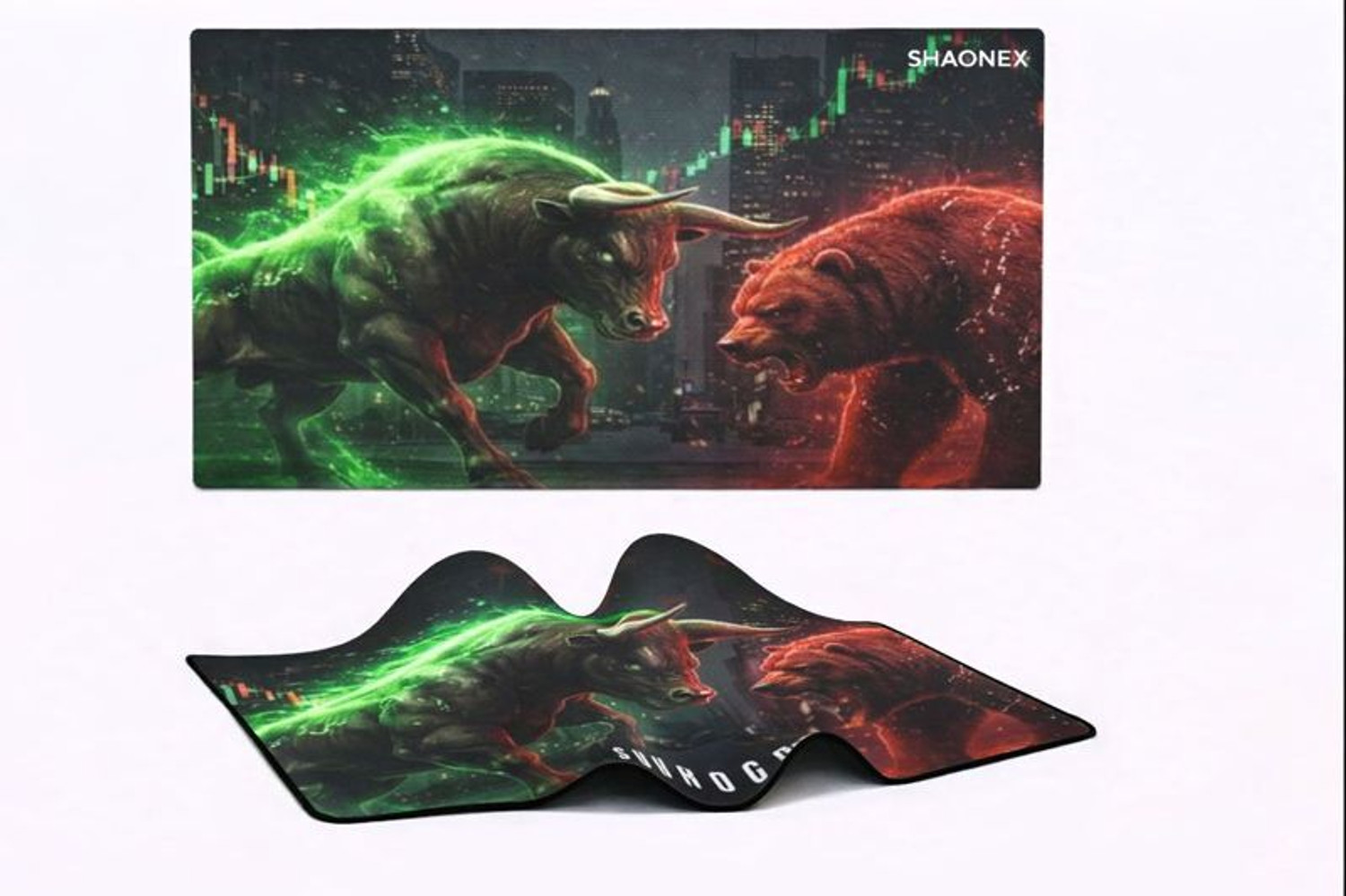 Image of XENOAHS BULL AND BEAR TRADING Gaming Mousepad Non Slip Base Mousepad