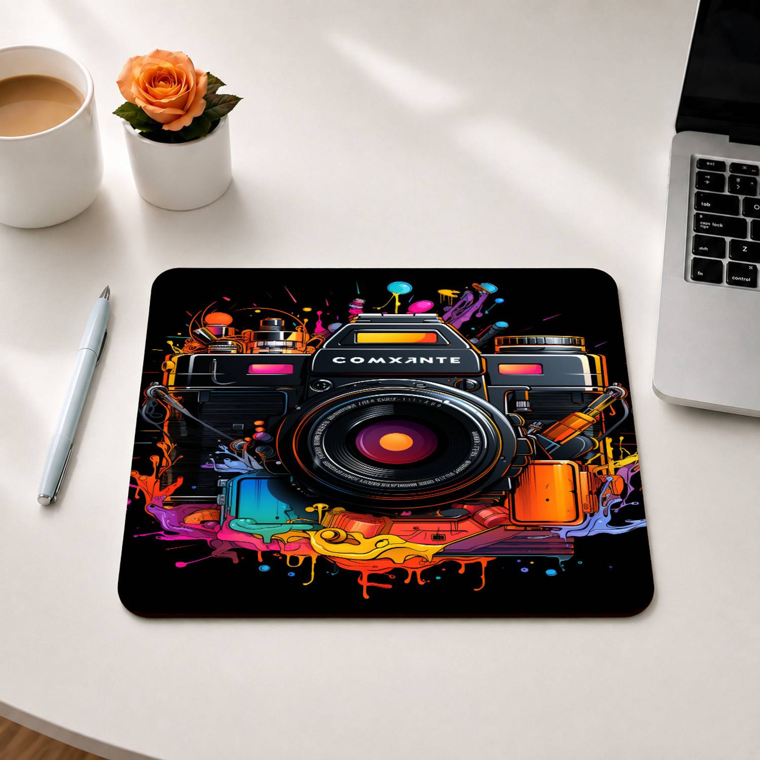 PATRA ENTERPPRISE Anti Skid Camera Printed Mouse Pad Non Slip Base Mousepad