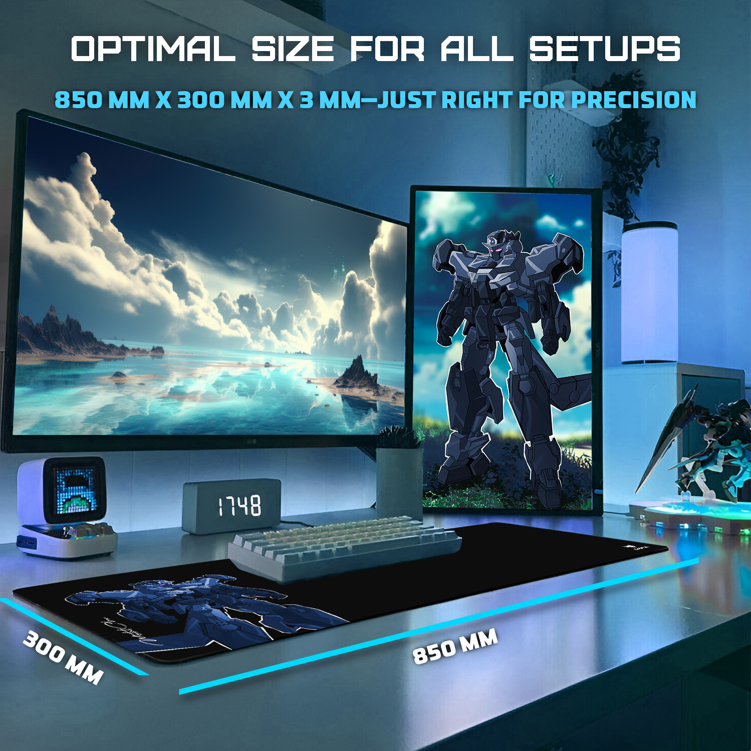 Image of EVOFOX Metal Claw X85 with Micro-Textured Speed Surface Gaming Non Slip Base Mousepad