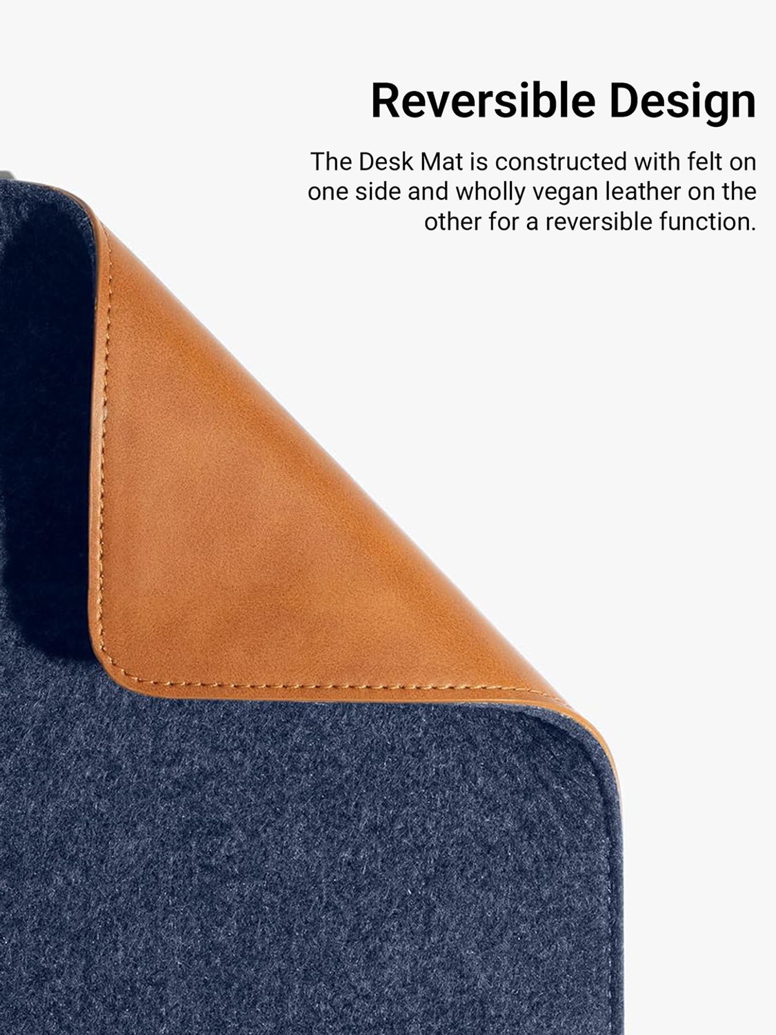 Image of DailyObjects FELT-DESK-TRIO-BUNDLE-BLUE Non Slip Base Dual Sided Mousepad