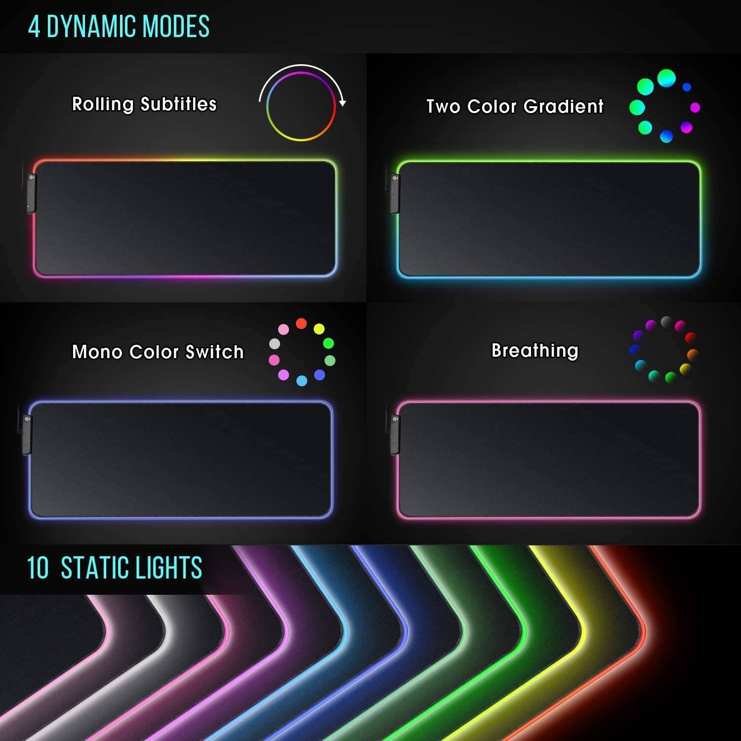 SEAGULL Large RGB Gaming Mousepad TD-330GA - Image 3