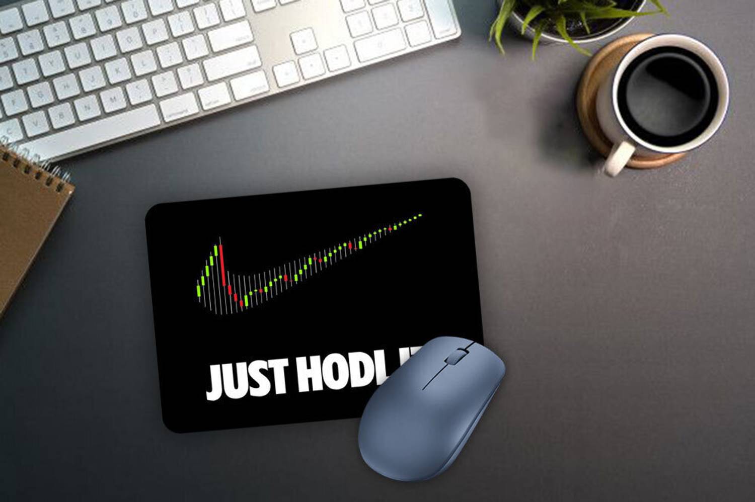 Artefact Premium Quality "JUST HODL IT" Stock Market Mousepads For Trading or Investors Non Slip Base Mousepad