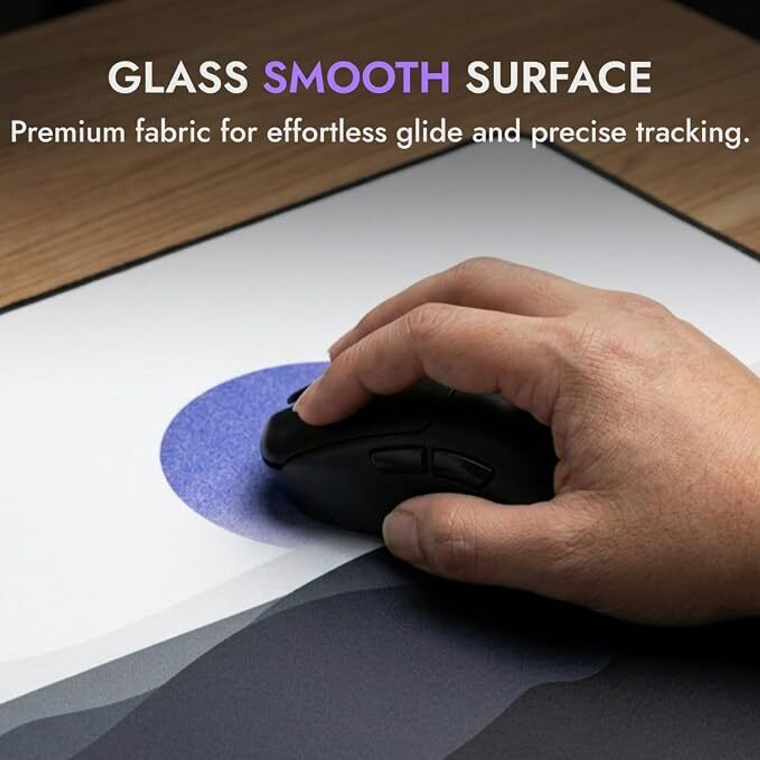 Image of Kreo Locus XL Deskpad, 450 x 420 mm, 4mm Cushioned Base, Ultra Smooth Surface Non Slip Base Mousepad