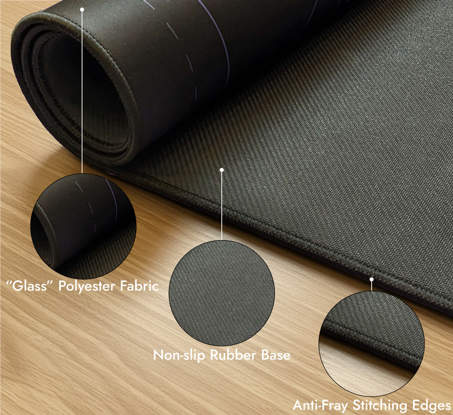 Image of Kreo Terra XXL Deskmat Premium Ultra Smooth Surface, 4mm Cushioned Base 900x400mm Non Slip Base Mousepad