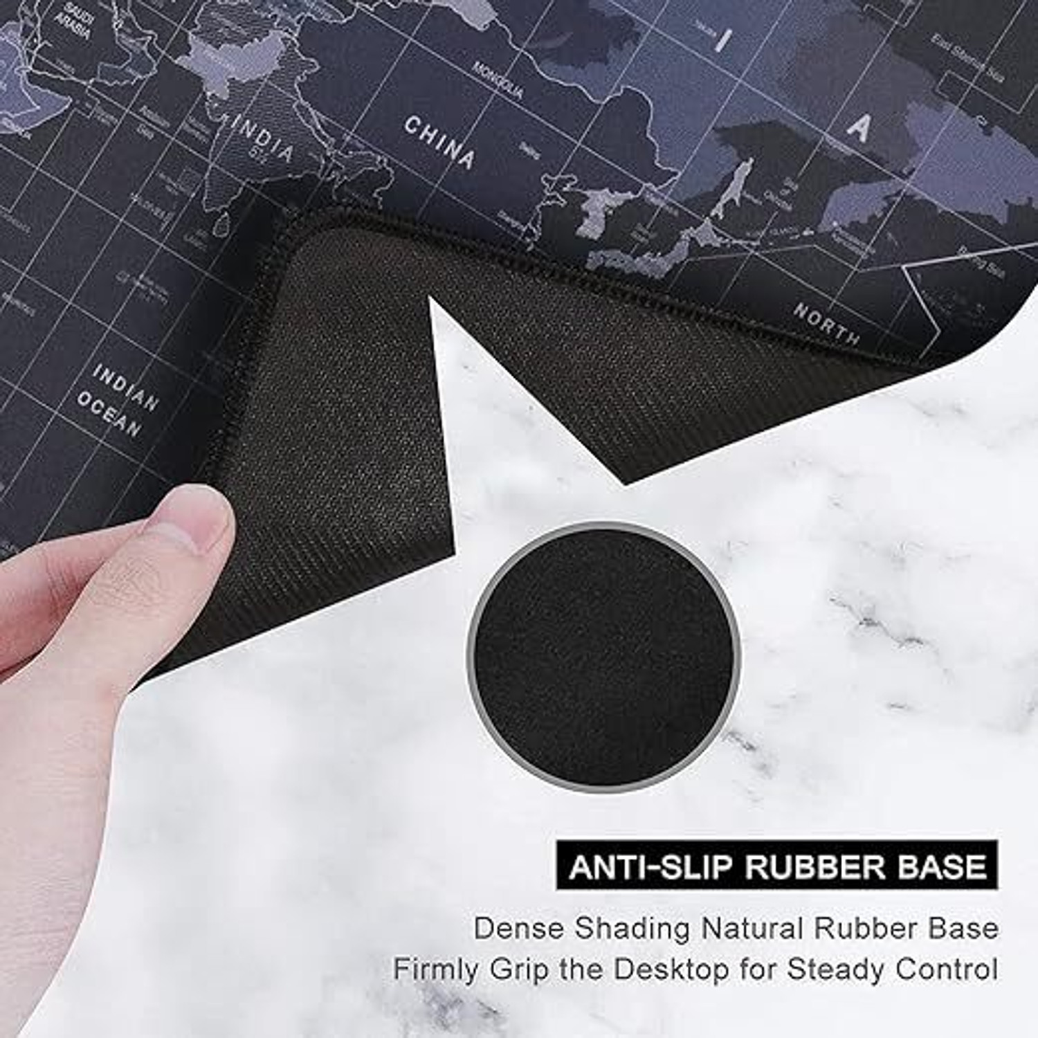 Image of VIDORA World Map Extra Large Extended Anti Slip Rubber Gaming Mouse Pad Non Slip Base Mousepad
