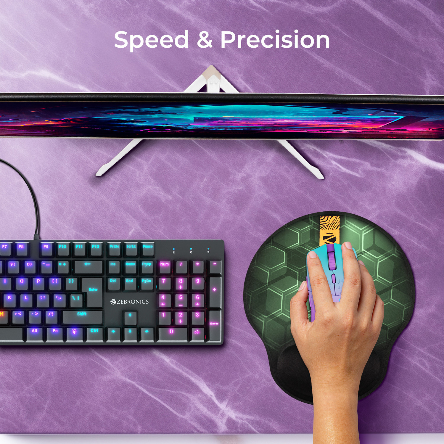 Image of ZEBRONICS Zeb-MSP X5 Non Slip Base Mousepad
