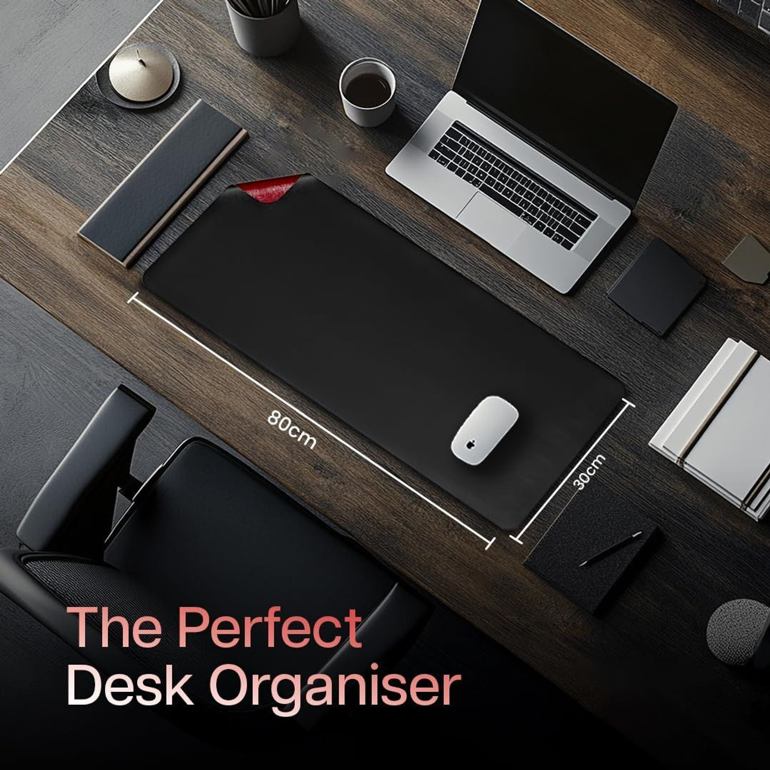 Image of Dyazo Plus Vegan PU Leather Large Deskmat Waterproof Ideal for Office, Work or Gaming Non Slip Base Dual Sided Mousepad