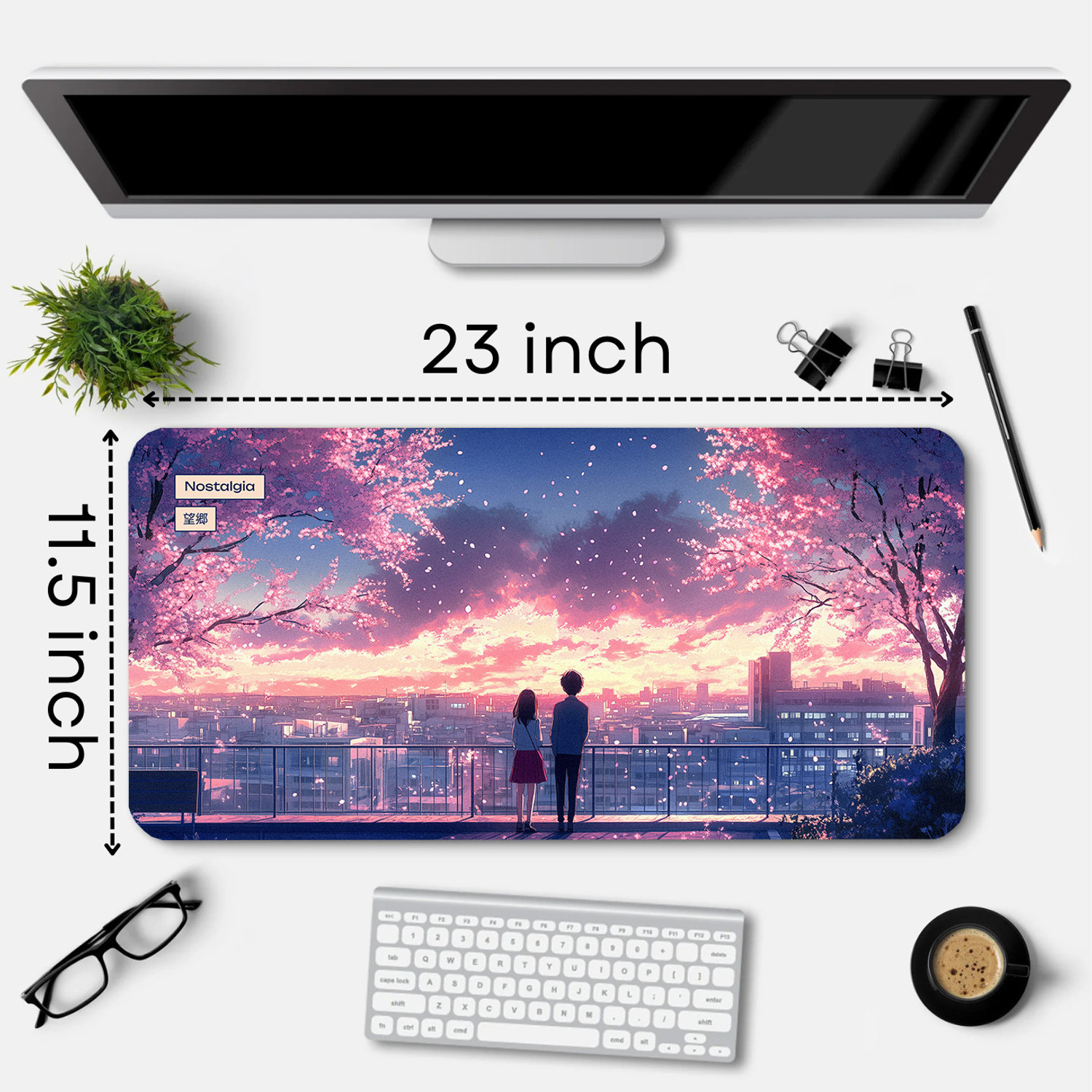 Image of Eshaaver Anime Scenic Gaming Mouse Pad - Large, Non-Slip, Smooth Surface for Desk & PC Non Slip Base Mousepad