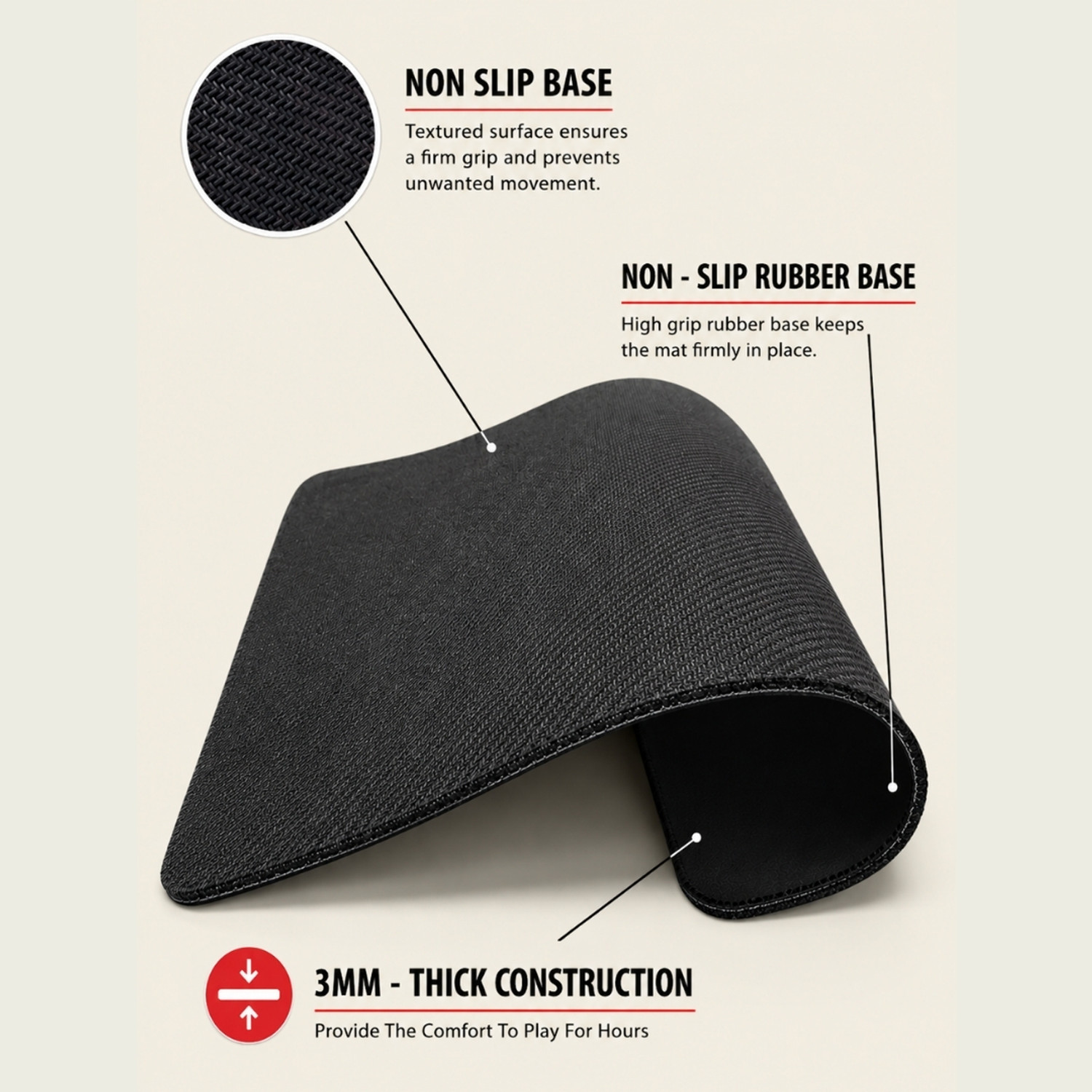 Image of E-DUNIA MS Excel Formula Reference Mouse Pad for Office and Study Work Non Slip Base Mousepad