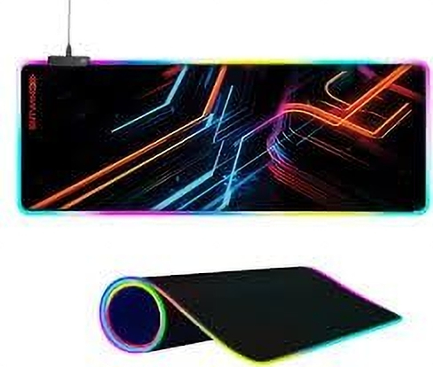 Image of ENTWINO RGB Gaming Mouse Pad, Keyboard Pad, 14 Lighting Mode, Laptop Anti Slip Surface Non Slip Base Mousepad