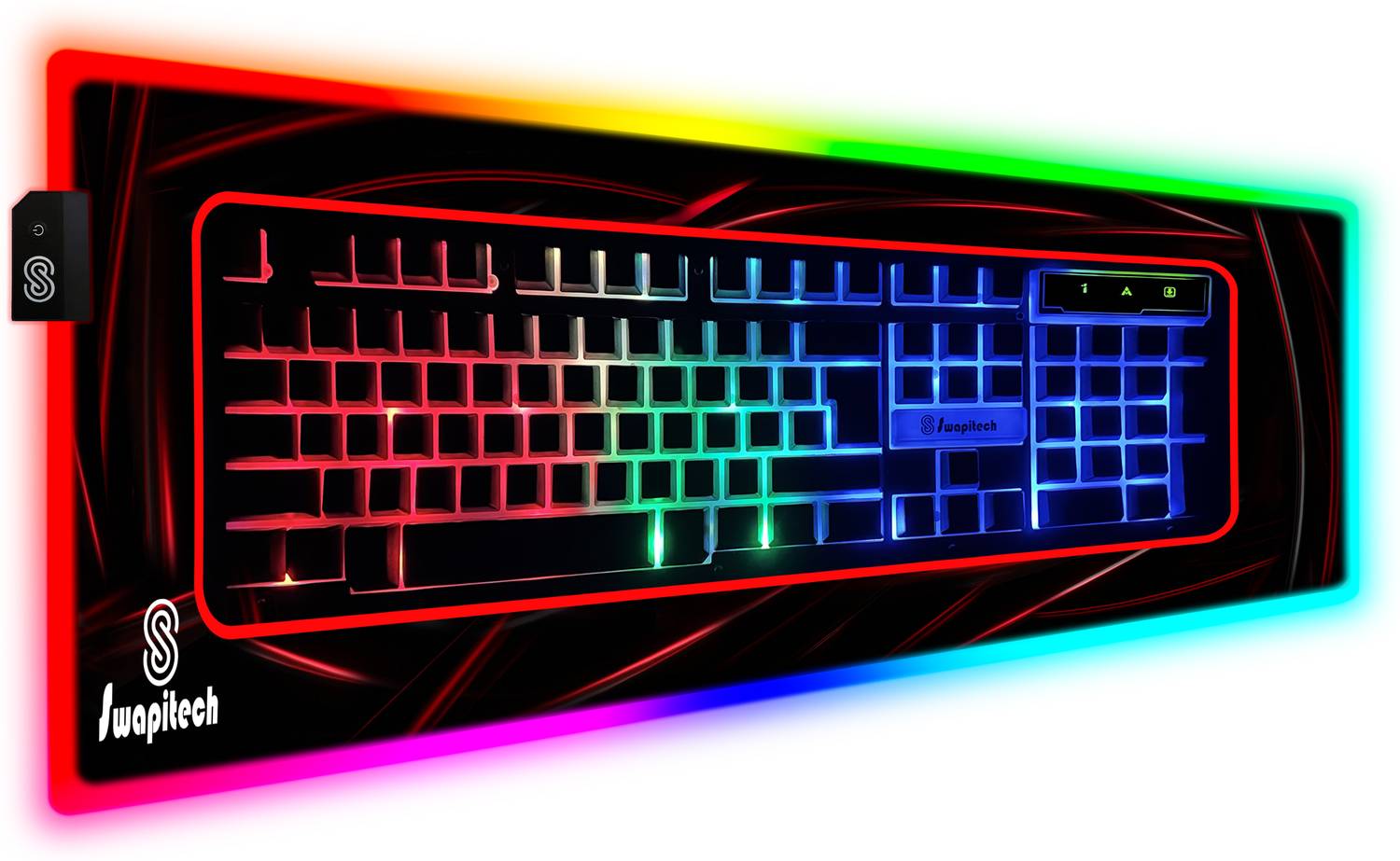 SWAPITECH RGB Gaming Mouse Pad 13 Lighting Modes - Image 1