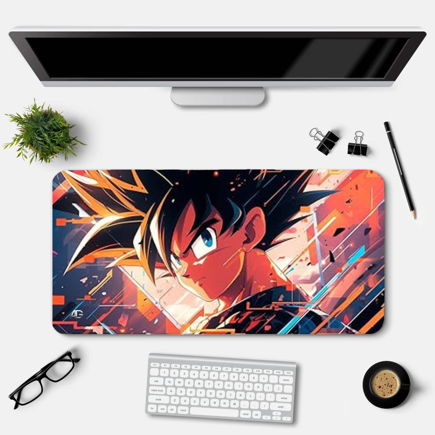AIM D GAME Laptop/Desktop Mat Demon slayer Animie Tanjiro Printed, Non Slip Base Mousepad Non Slip Base Mousepad