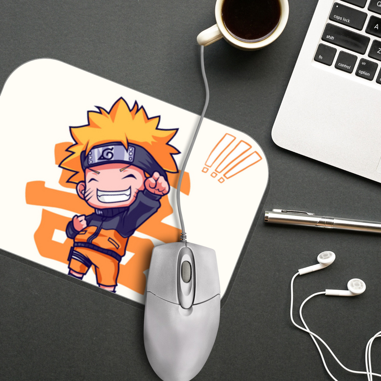 Image of Replix Naruto Anime Printed Mousepad with Smooth Mouse Control for Laptop, MacBook Pro Non Slip Base Mousepad