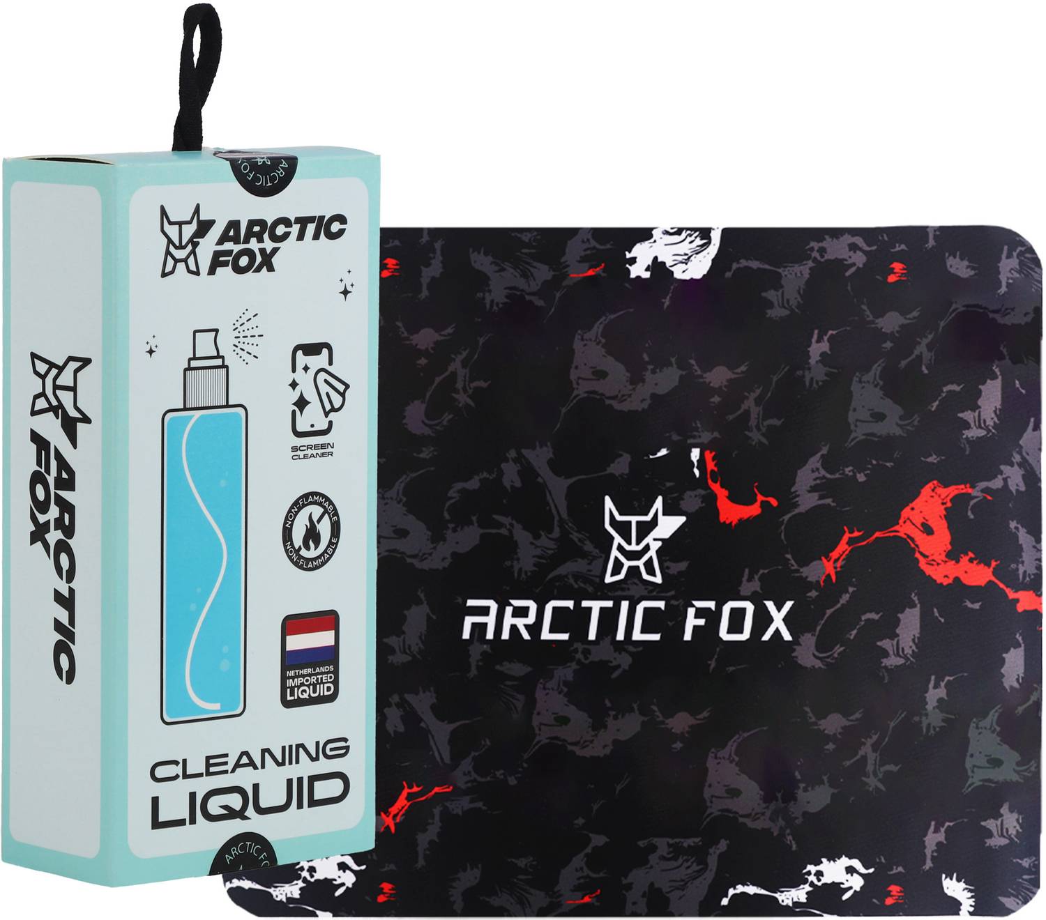Arctic Fox Screen Cleaning Kit Set and Non-Slip Rubber Base Mouse Pad Combo (Blotch & Kit) Non Slip Base Mousepad