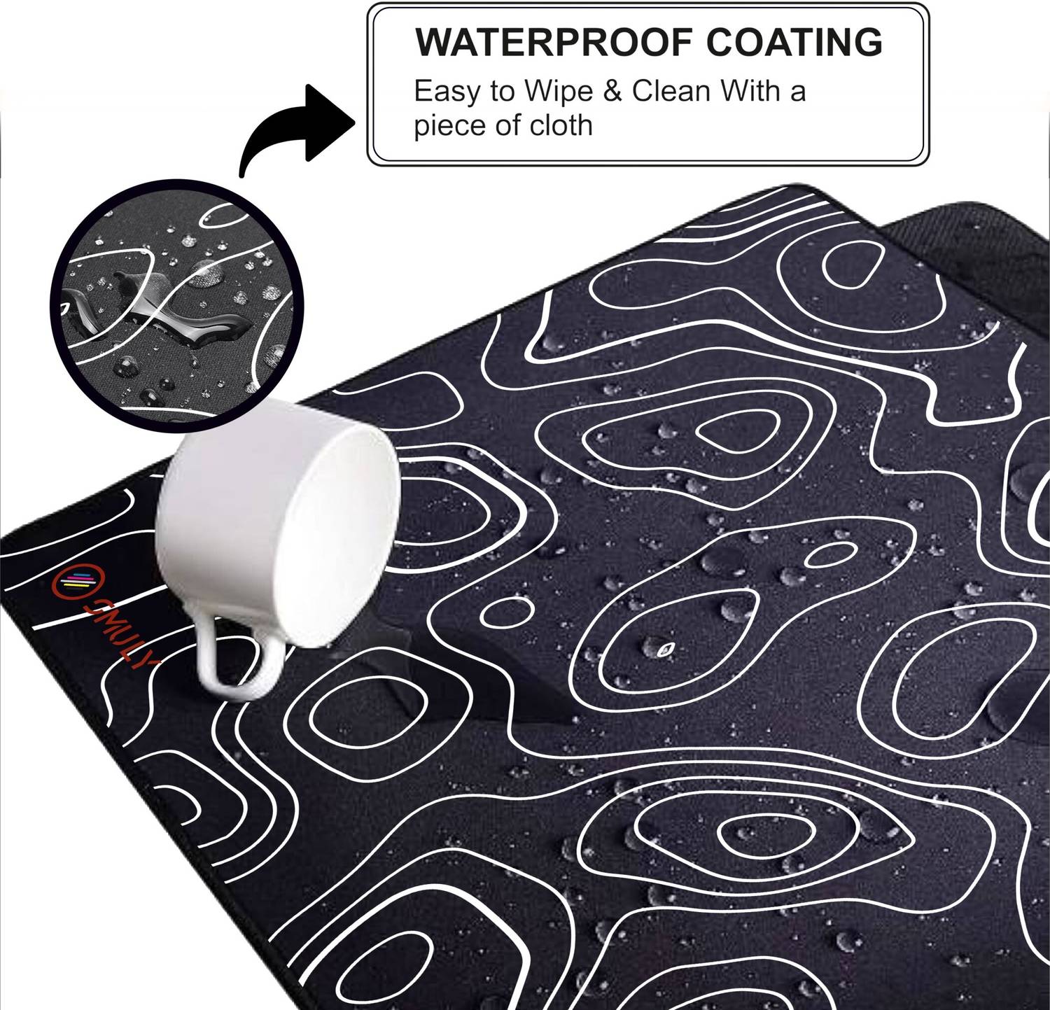 SMULY Contour Line XL Desk Mat 11x23 Inch - Image 5