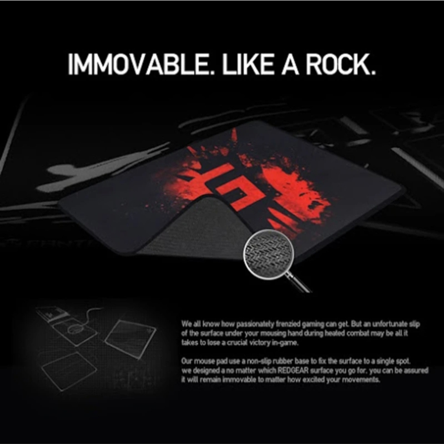 Image of Redgear MP35 Small Speed-Type Gaming Mouse Mat Non Slip Base Mousepad