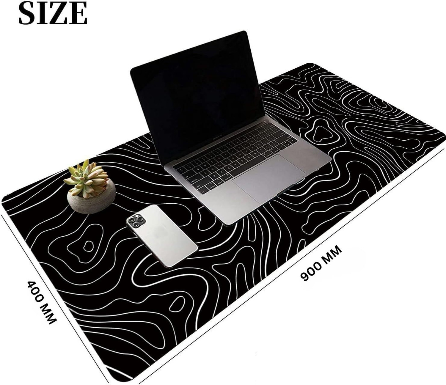 Image of Saco Extended Gaming Mouse Pad for PC | Large Desk Mat 900x400x3mm Non Slip Base Mousepad