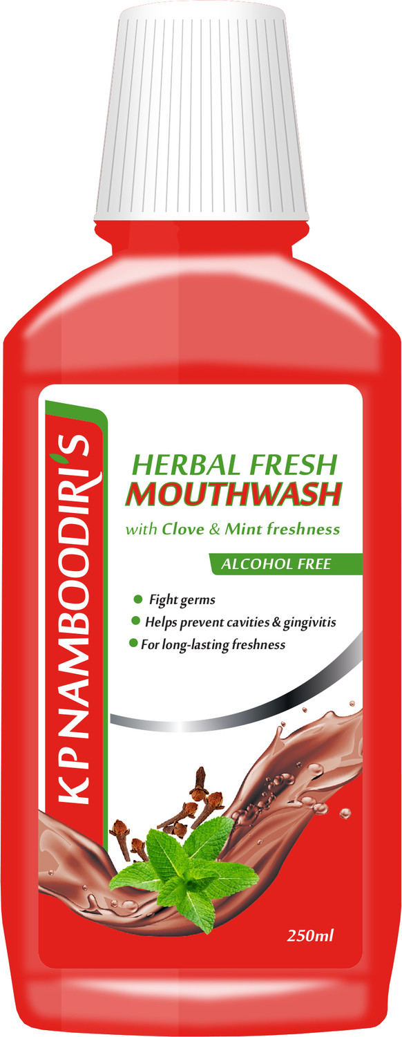 K.P. Namboodiri's Herbal Fresh Clove & Mint Fresh mouthwash (Pack of 2) - Herbal