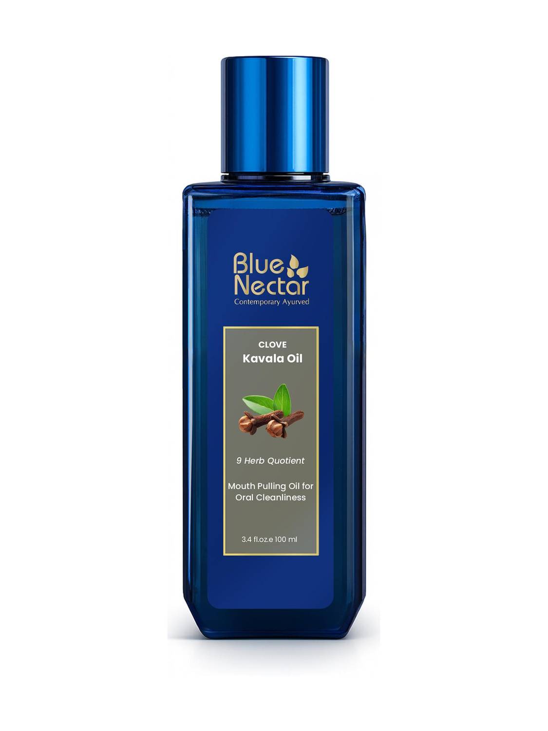 Blue Nectar Clove Oil Pulling | Ayurvedic Mouthwash with Coconut, Fresh Breath, Alcohol Free - Zesty Clove