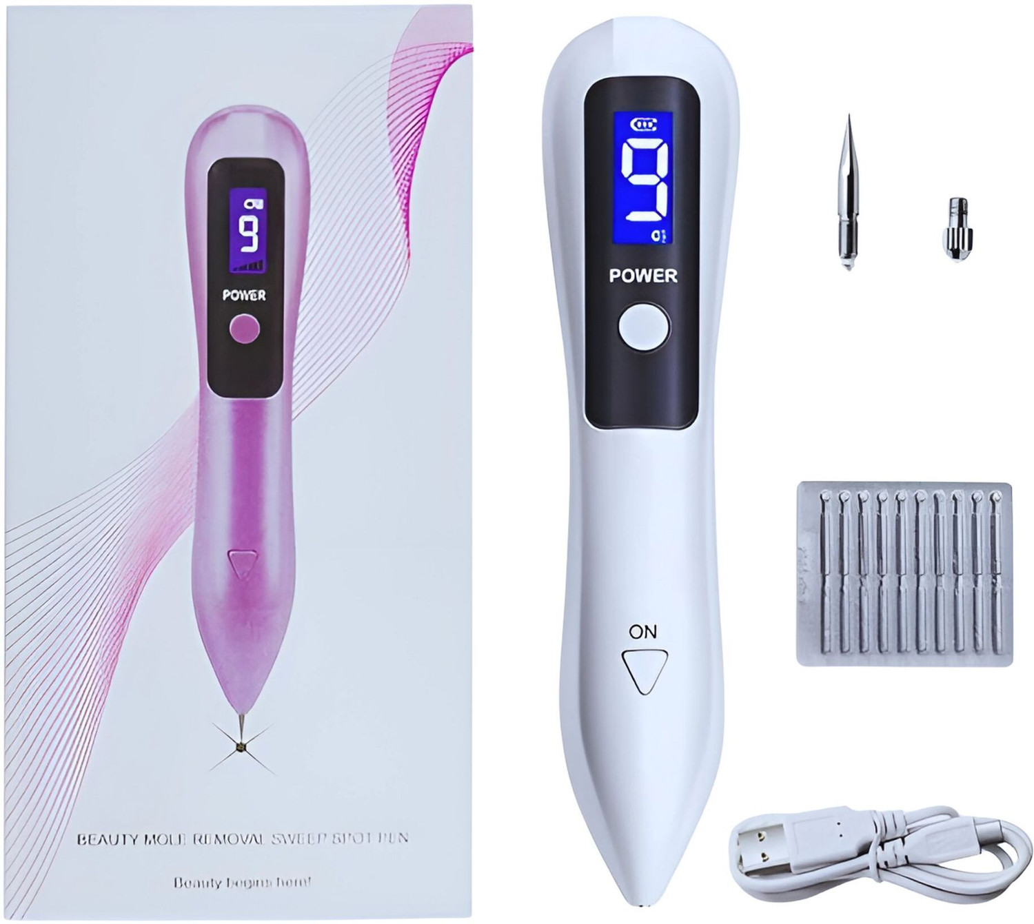 Image of Kostech 9 Level Laser Mole Removal Sweep Spot Pen| Mole Tattoo Wart Remover Mucus Removal Device