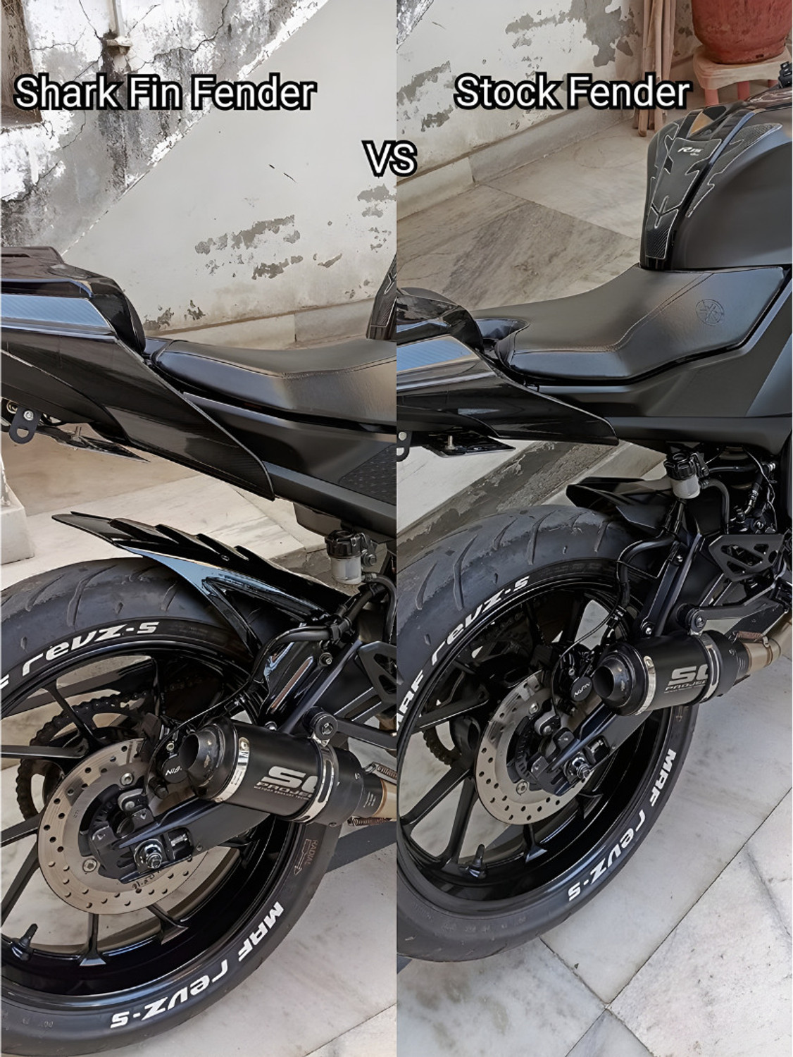 Image of Kridha Enterprises Rear Mud Guard For Yamaha R15 NA