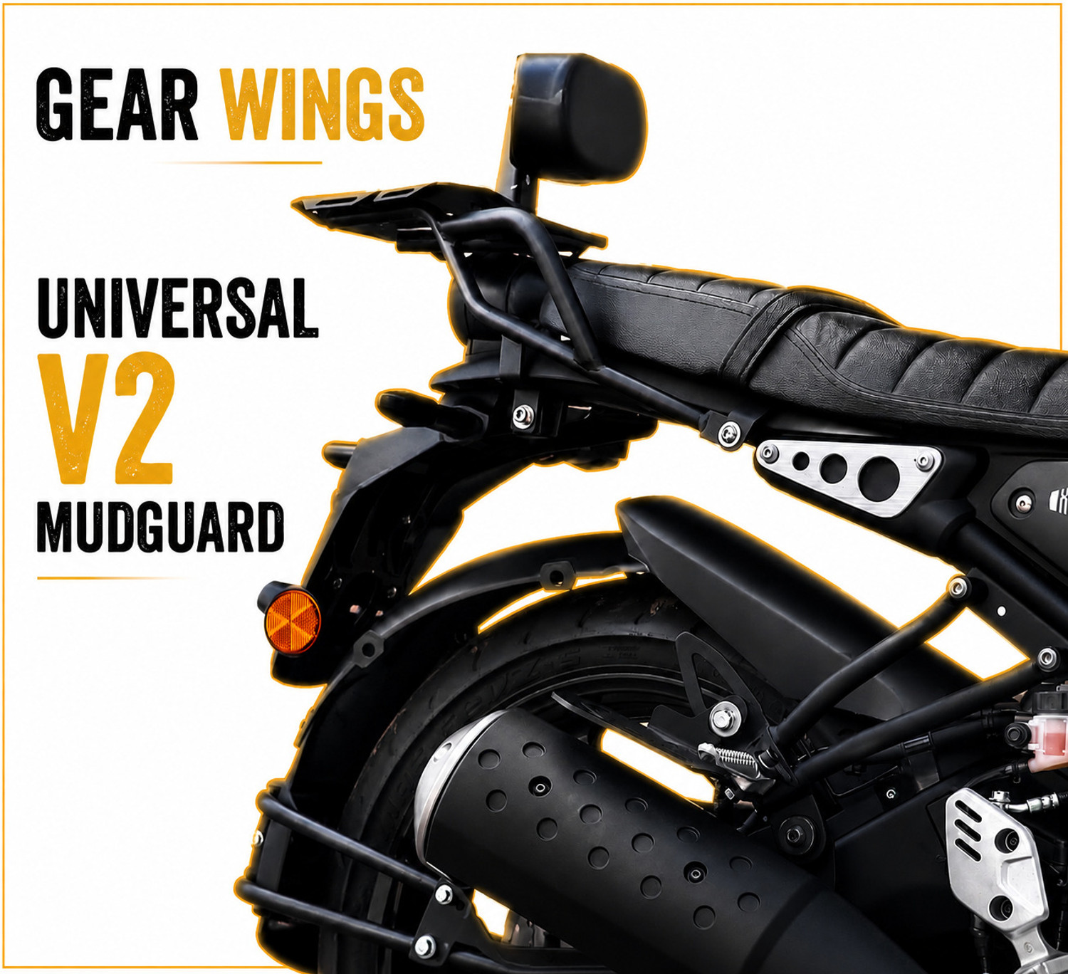 Image of GEAR WINGS Rear Mud Guard For Universal For Bike NA NA