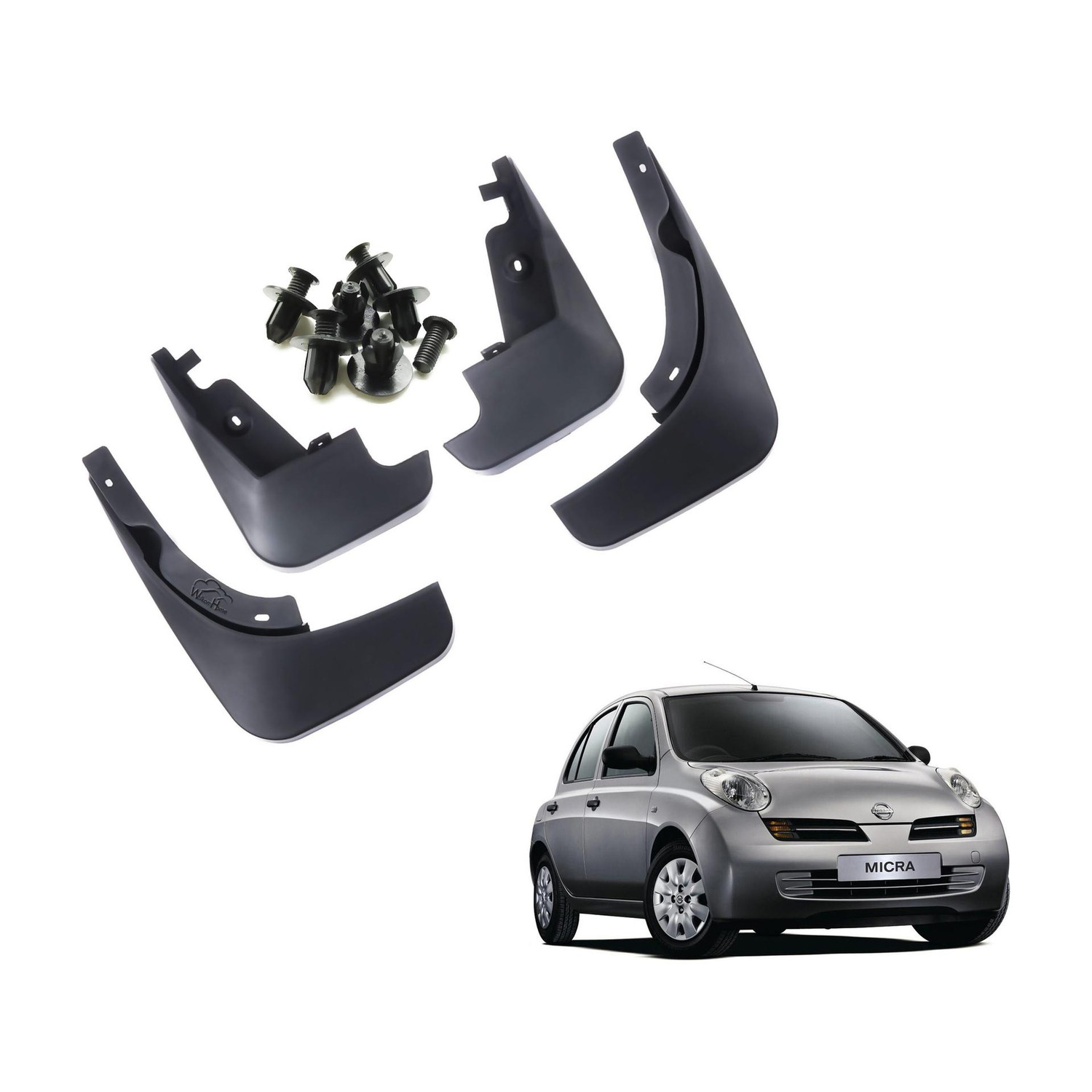 Image of WolkomHome Mud Flap, Front Mud Guard, Rear Mud Guard For Nissan Micra NA