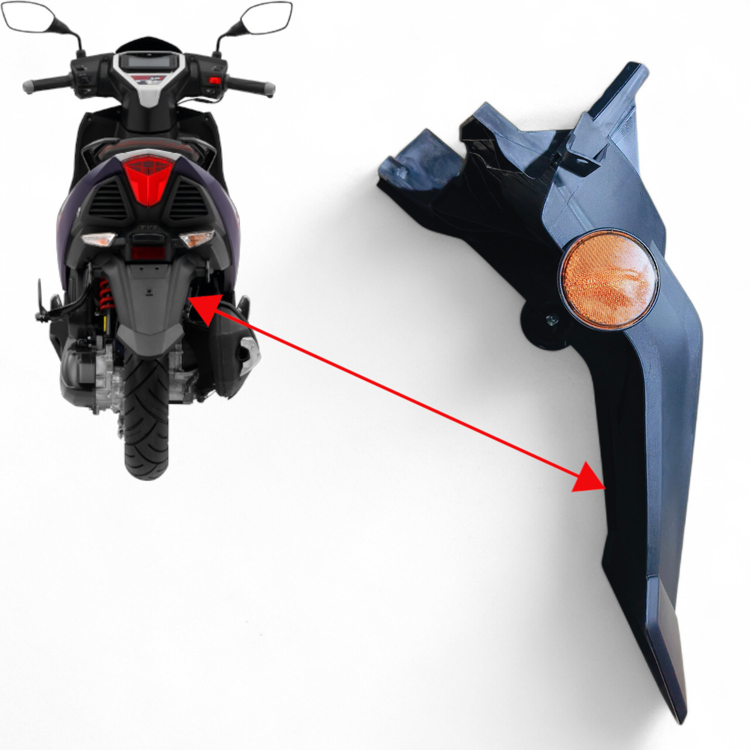 Image of Zdbikeassosiriez Rear Mud Guard For TVS Ntorq 125 NA