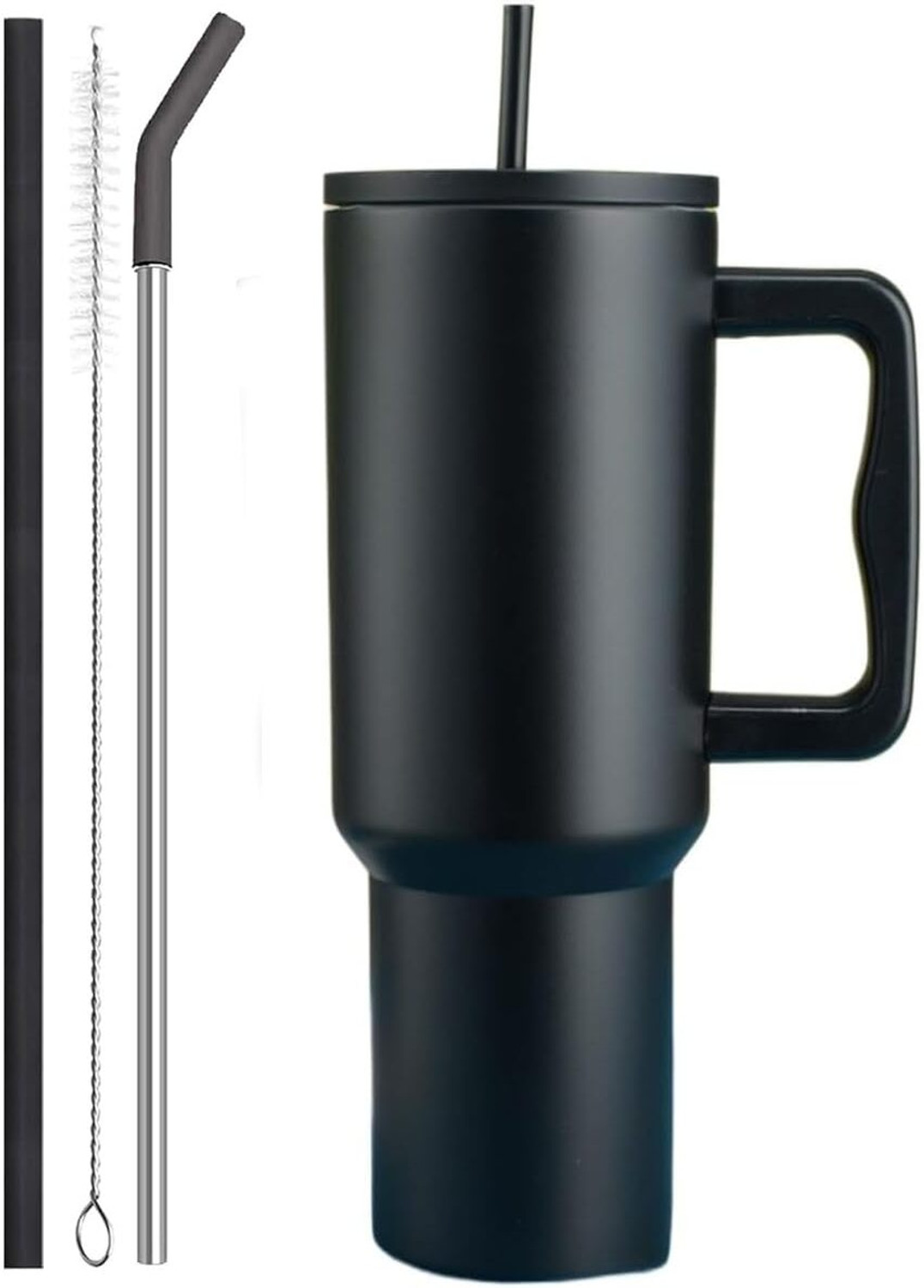 Image of KOMREK 1200 ML Stainless Steel Tumbler with Handle and Lid,2 Straw Stainless Steel Tumbler
