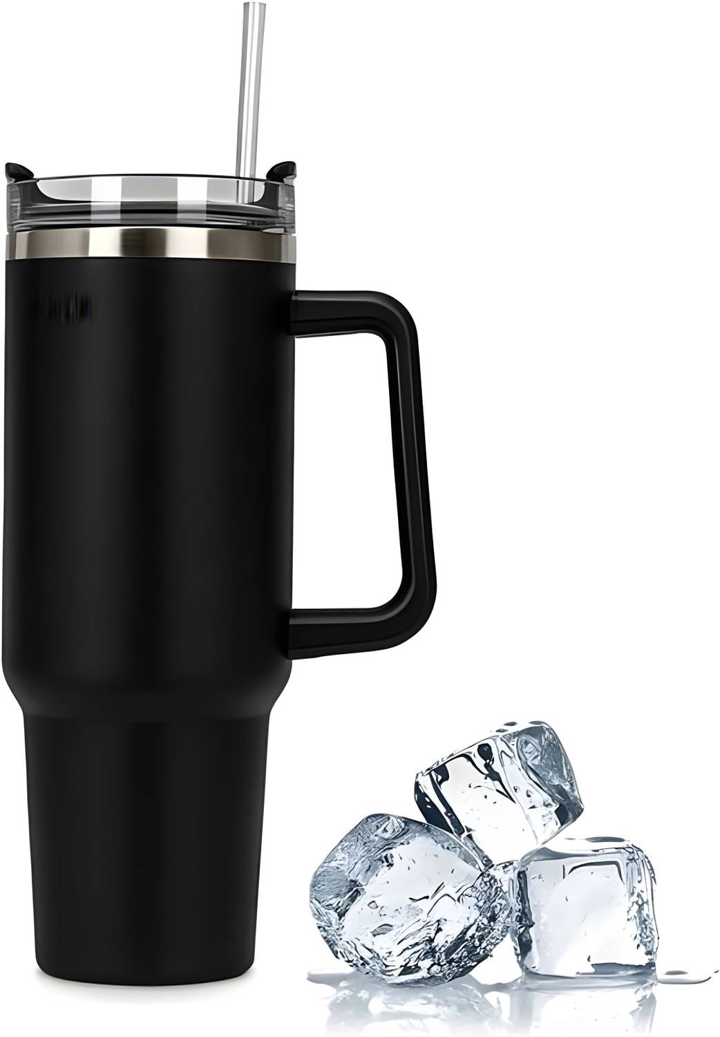 Ojra Stainless Steel Tumbler with Handle and Straw Lid