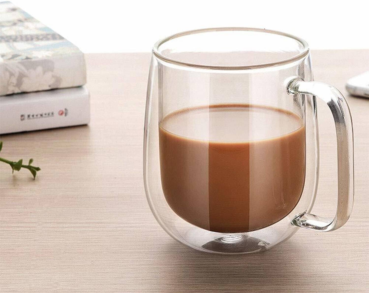 Baskety Glass Coffee or Teas Drinking Glasses, 250ml Pack of 1 i06 Glass Coffee Mug