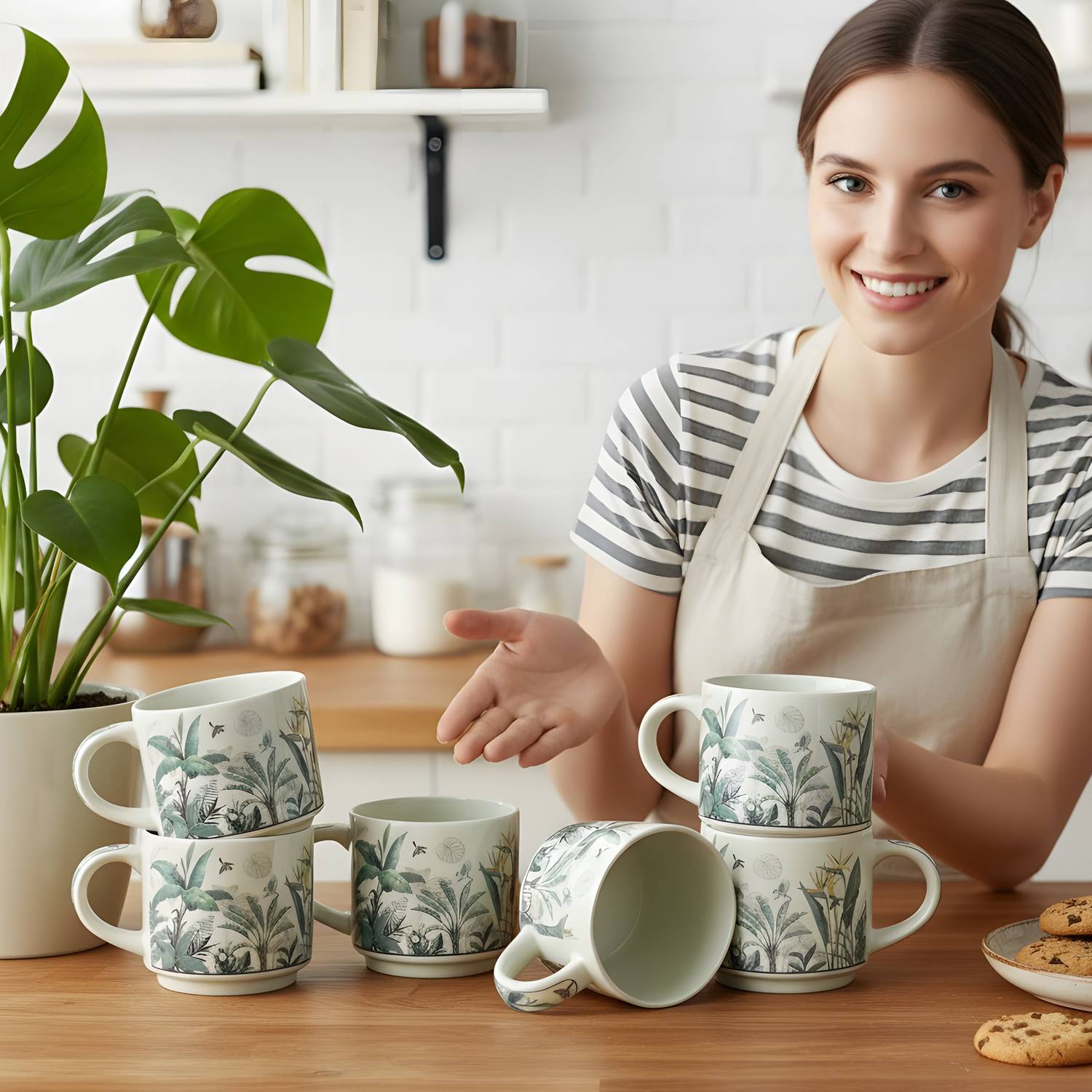 Amazecart Ocean Green Alive Printed Tea Cups or Ceramic Coffee Mug