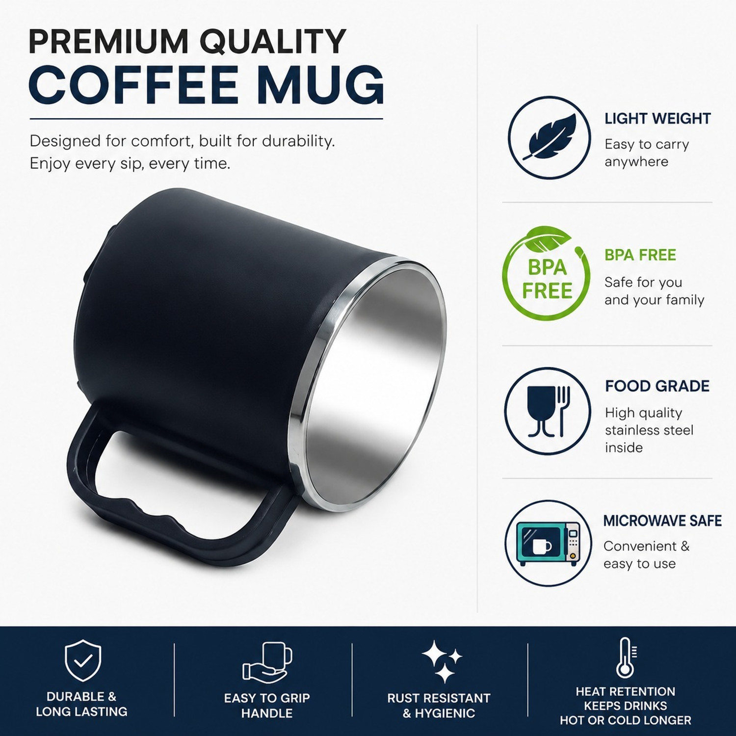 Image of UNINOX Masco Stainless Steel Coffee Mug
