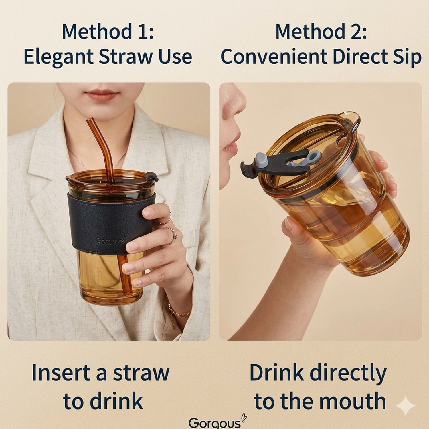 Image of MMTSWorld GST-BR-400ML Glass Coffee Mug